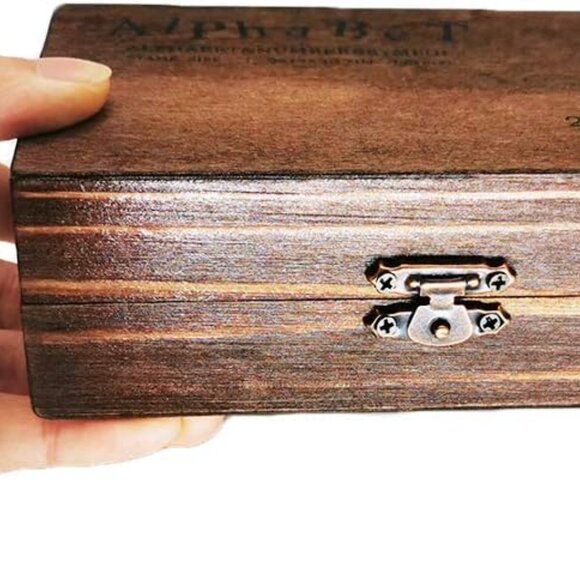 70 pcs Wooden Rubber Stamps Number and Alphabet Letter Wood Rubber Stamps Set Wo - Picture 8 of 8